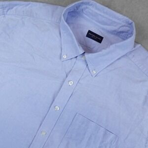 Proper Cloth Shirt Oxford Mens Long Sleeve Button Down Blue French Cuff Size 2XL